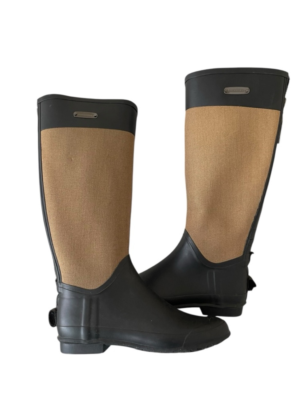 Burberry Rubber and Canvas Rain Boots Size:38 - Picture 6 of 9